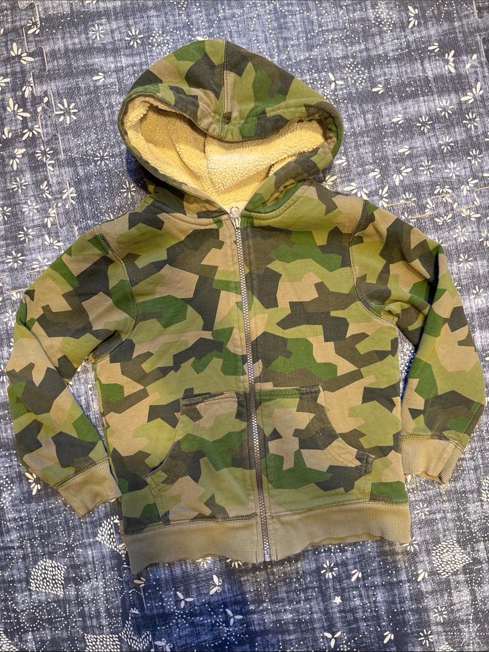 Hanna 6/7 Camo Sherpa Lined Zip Hoodie